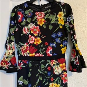 7th Avenue Floral Bell Sleeve Dress